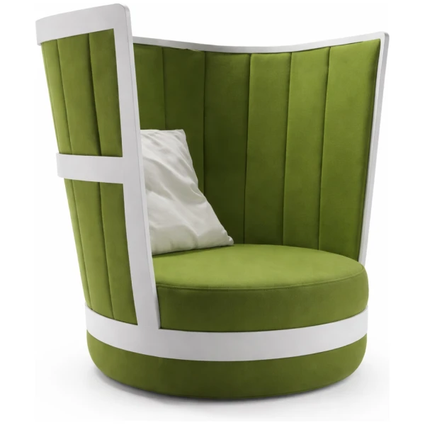 Butaca Toupie respaldo guateado color verde Horeca