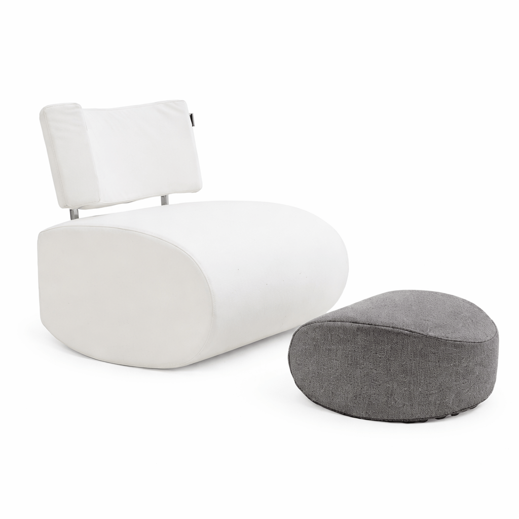 Butaca Apollo color blanco crudo