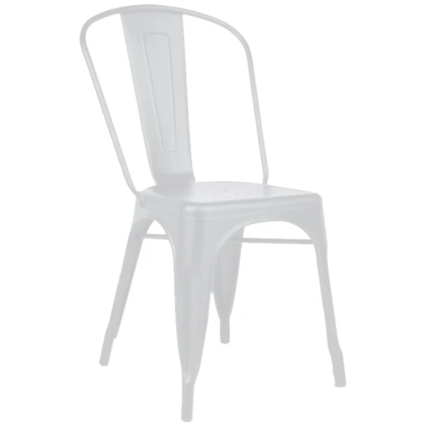 Silla Tolix replica industrial blanco
