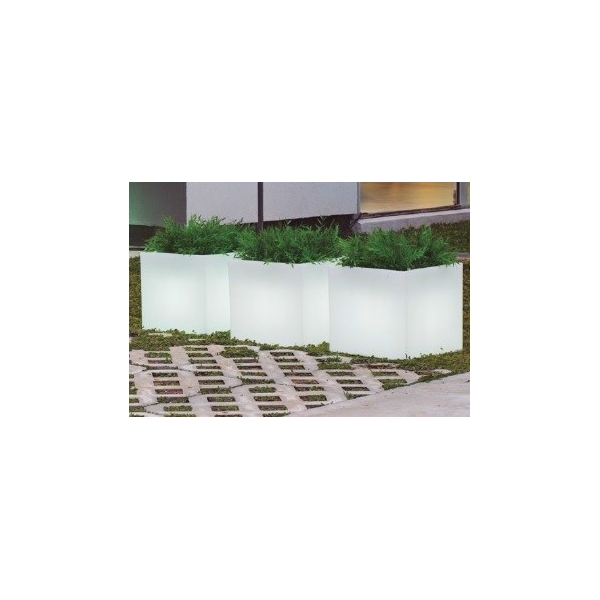 MACETERO CUADRADO GIRASOL ILUMINADO - 1