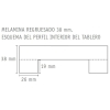 Tablero melamina color Cambrian 70X70
