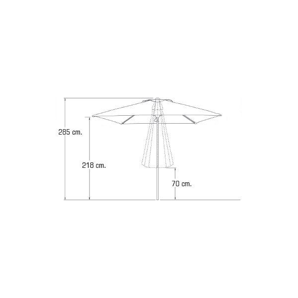 PARASOL ALUMINIO 3×3 M.