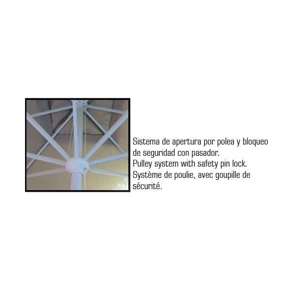 PARASOL ALUMINIO 3×3 M.