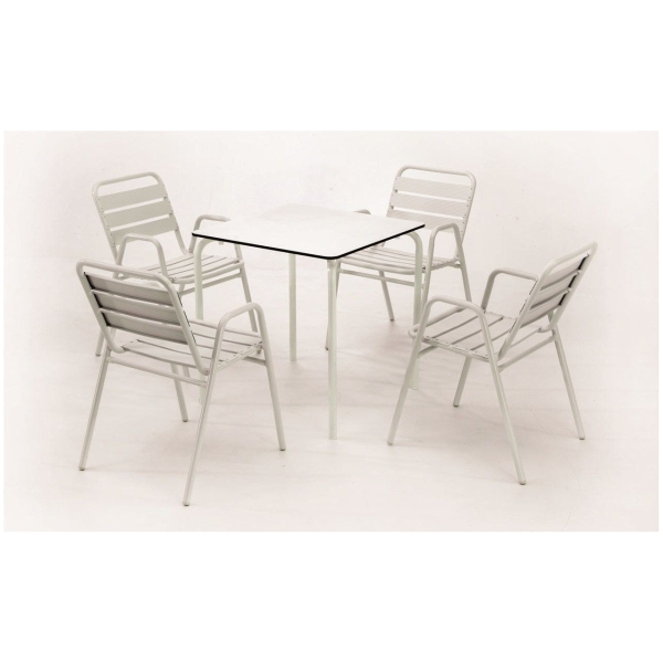 Mesa Acra en aluminio para hostelería 70x70cm