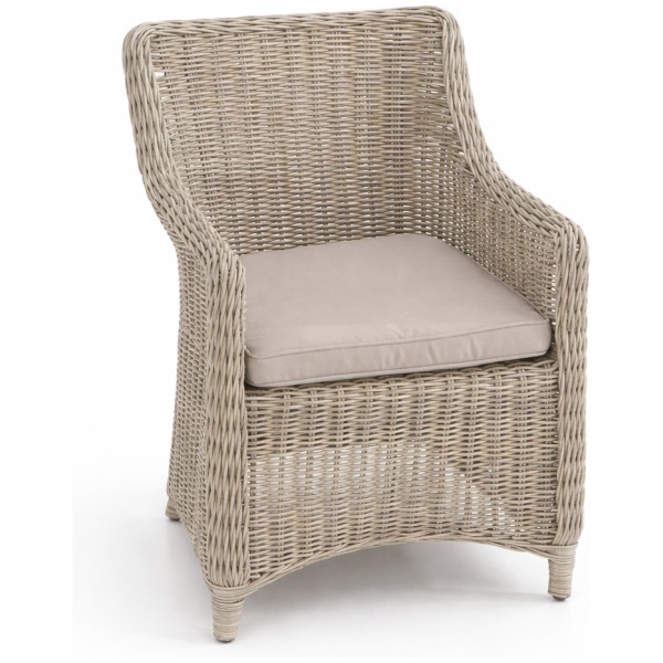 Sillón de rattán color taupé Java
