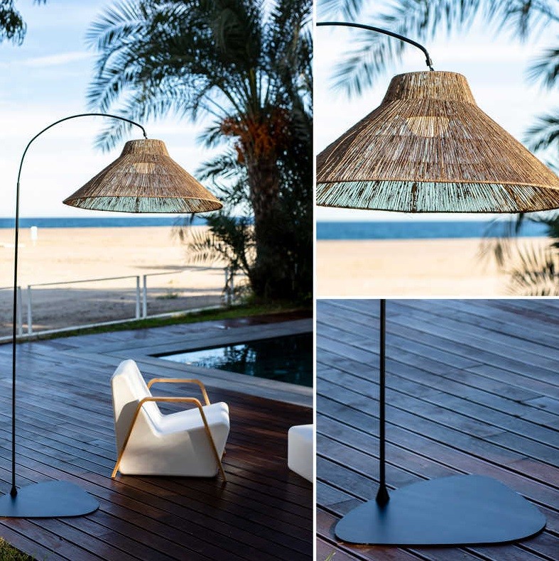 LAMPARA DE PIE DE ARCO SIN CABLES NIZA DE NEW GARDEN - 2