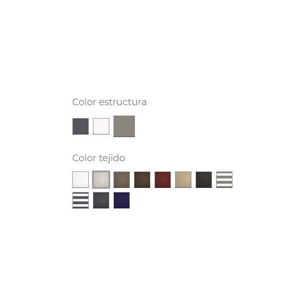 PARASOL EOLO ANTRACITA BLANCO 2.5X2.5 - 3