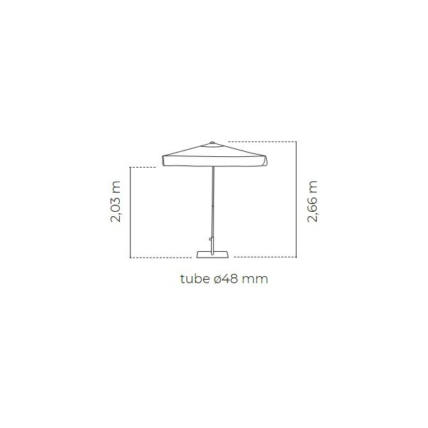 PARASOL EOLO NAVY 2.5X2.5 FALDON DE EZPELETA - 3