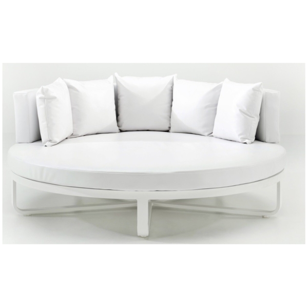 CAMA BALINESA REDONDA BLANCA - 1