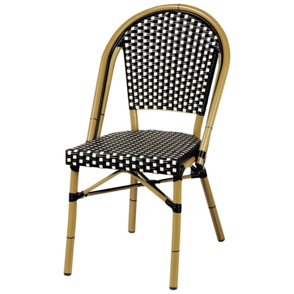 SILLA PARIS MEDULA BLANCO Y NEGRO M1201 - 2