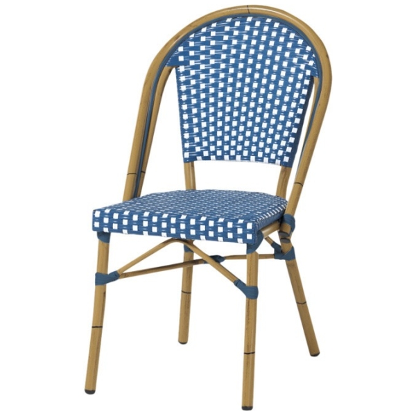 SILLA PARIS MEDULA BLANCO Y AZUL M1201 - 2