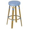 TABURETE PARISINO AZUL SIN RESPALDO - 1
