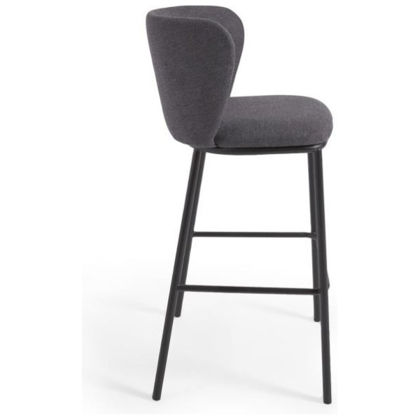 TABURETE ALTO TAPIZADO GISELA GRIS OSCURO - 1