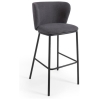 TABURETE ALTO TAPIZADO GISELA GRIS OSCURO - 2