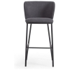 TABURETE ALTO TAPIZADO GISELA GRIS OSCURO - 3