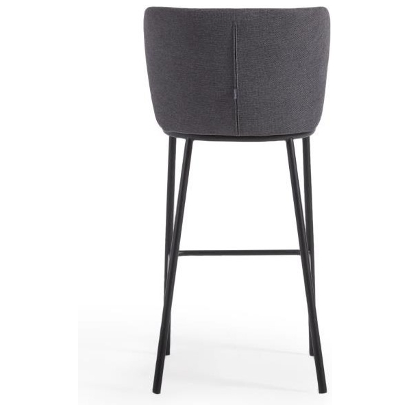 TABURETE ALTO TAPIZADO GISELA GRIS OSCURO - 4