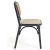SILLA DORIANE NEGRO EN RATÁN NATURAL. - 1