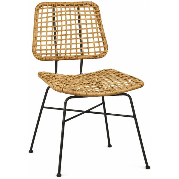 Silla M1221 tubo acerado negro médula sintética