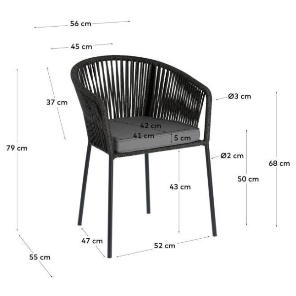 SILLA JENNY NEGRO EXTERIOR - 1