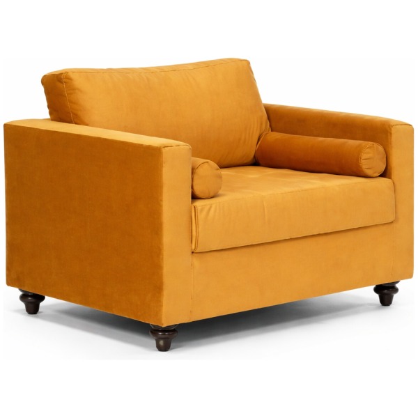 Butaca tapizada Rolled color naranja para Horeca