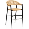 TABURETE PROVENZA CON BRAZOS EN ALUMINIO Y CUERDA CREMA DE INTURMOBLE - 1