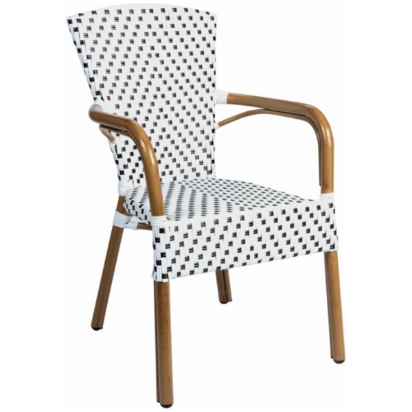 SILLÓN JAMAICA COLOR BLANCO Y NEGRO DE INTURMOBLE - 1