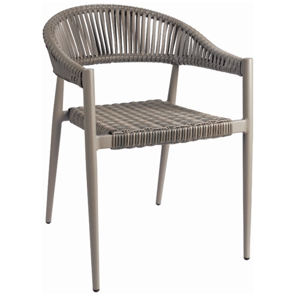 SILLÓN OSAKA EN ALUMINIO Y TRENZADO STONE DE INTURMOBLE - 1