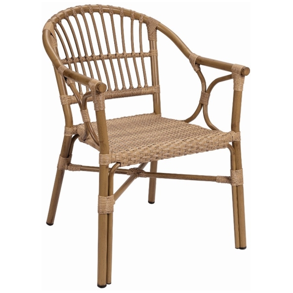 SILLÓN MARTINICA EN ALUMINIO Y TRENZADO ATLAS DE INTURMOBLE - 1