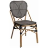 SILLA PALAIS EN ALUMINIO Y TEXTILINE NEGRO DE INTURMOBLE - 1
