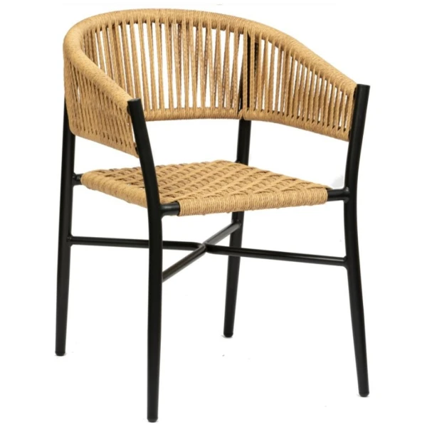 SILLÓN HAVANA EN ALUMINIO Y CUERDA CREMA DE INTURMOBLE - 1