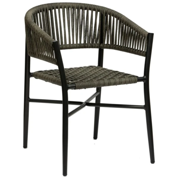 SILLÓN HAVANA EN ALUMINIO Y CUERDA GRIS DE INTURMOBLE - 1