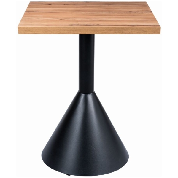 MESA CUADRADA COLUMBIA EN ACERO Y MELAMINA COLOR ROBLE ATLAS DE INTURMOBLE - 1