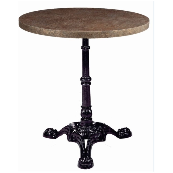 MESA REDONDA PARIS EN ACERO Y WERZALITH COLOR BRONCE DE INTURMOBLE - 1