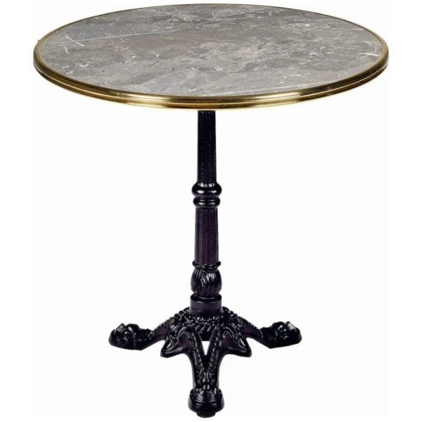 MESA REDONDA PARIS EN ACERO Y WERZALITH COLOR SICILIA Y ARO LATON DE INTURMOBLE - 1