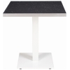 MESA CUADRADA MUNICH EN ALUMINIO Y MELAMINA COLOR ZEUS NEGRO DE INTURMOBLE - 1