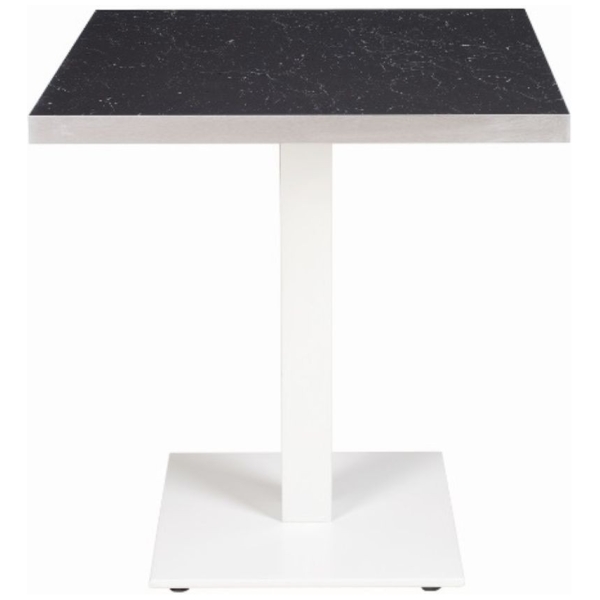 MESA CUADRADA MUNICH EN ALUMINIO Y MELAMINA COLOR ZEUS NEGRO DE INTURMOBLE - 1