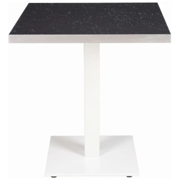 MESA CUADRADA MUNICH EN ALUMINIO Y MELAMINA COLOR ZEUS NEGRO DE INTURMOBLE - 1