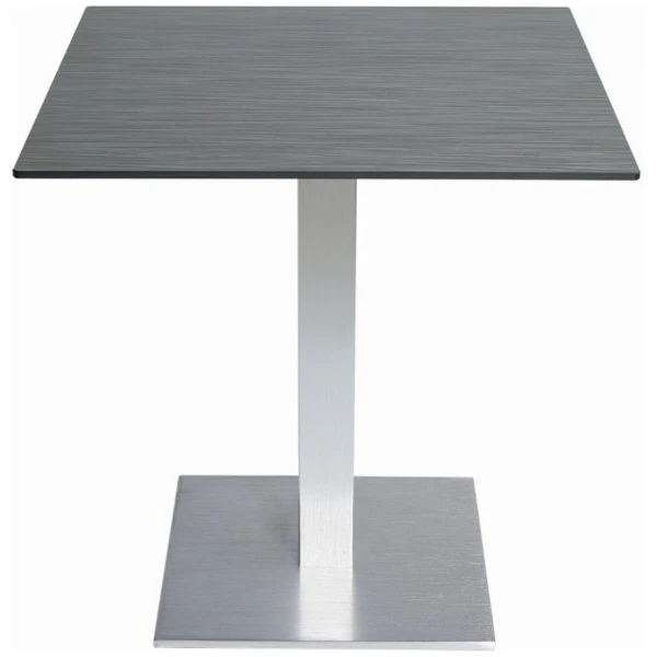 MESA CUADRADA MUNICH EN ALUMINIO Y COMPACTO COLOR CENIZA DE INTURMOBLE - 1