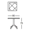 MESA ECO BLANCA DE 80 CM DE SCAB - 6