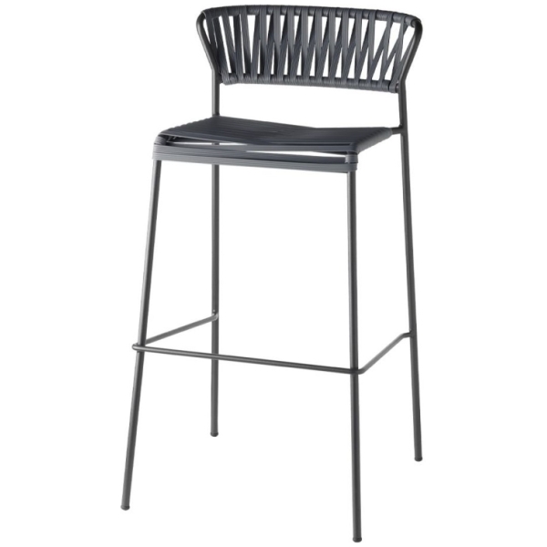 TABURETE ALTO LISA ANTRACITA DE SCAB - 4