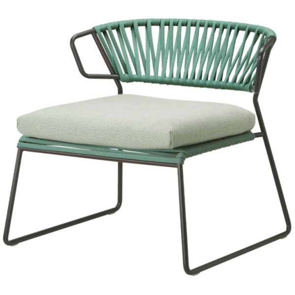 BUTACA LISA LOUNGE FILO EN BLANCO T CUERDA VERDE DE SCAB - 5