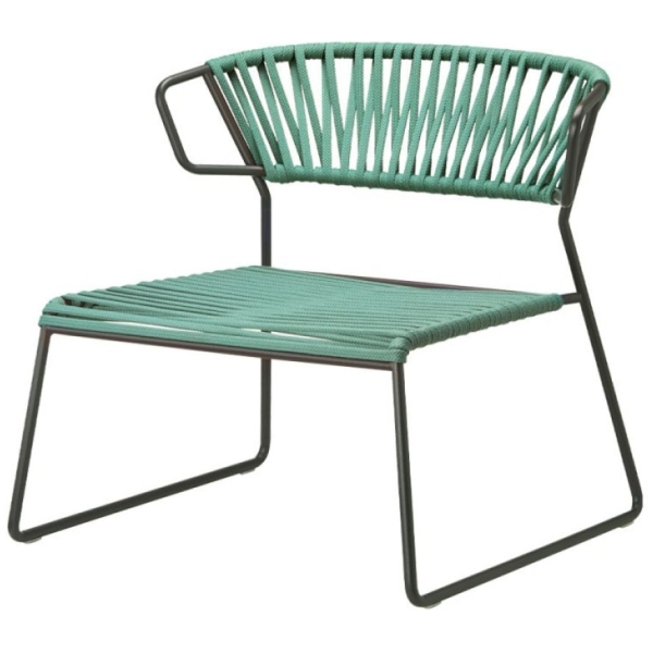 BUTACA LISA LOUNGE FILO EN BLANCO T CUERDA VERDE DE SCAB - 6