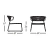 BUTACA LISA LOUNGE FILO EN BLANCO T CUERDA VERDE DE SCAB - 1