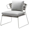 BUTACA LISA LOUNGE FILO EN BLANCO Y CUERDA GRIS DE SCAB - 6