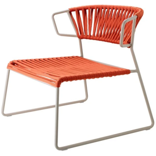 copy of BUTACA LISA LOUNGE FILO EN TORTORA Y CUERDA NARANJA DE SCAB - 4