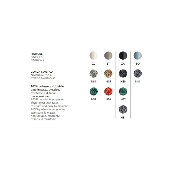 BUTACA LISA LOUNGE FILO EN BLANCO T CUERDA VERDE DE SCAB - 2