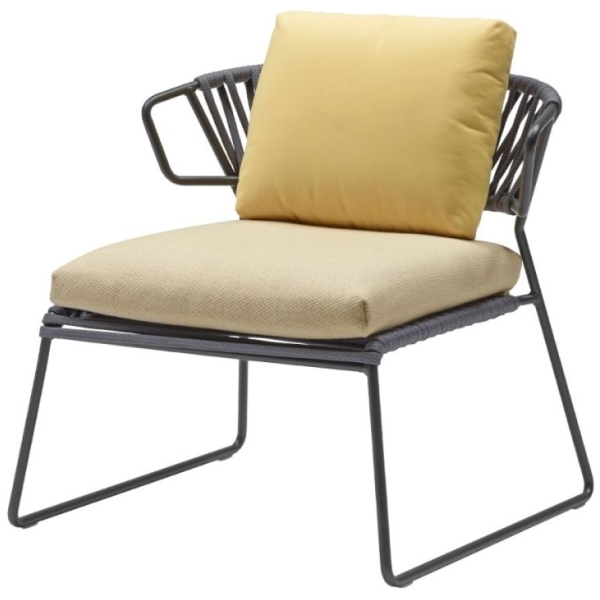 BUTACA LISA LOUNGE FILO EN NEGRO Y CUERDA ANTRACITA DE SCAB - 6