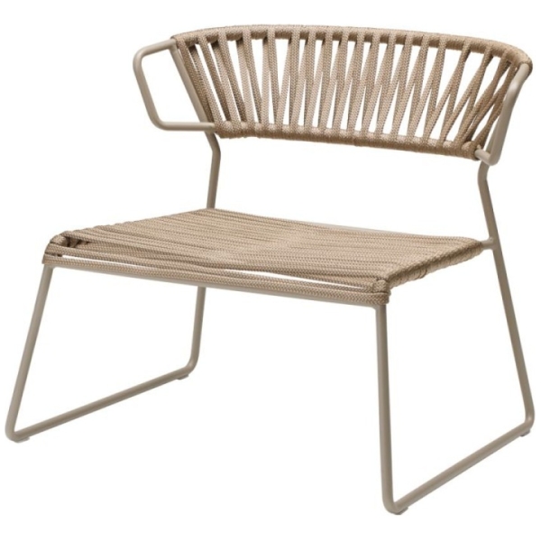 BUTACA LISA LOUNGE FILO EN TORTORA Y CUERDA TORTORA DE SCAB - 4