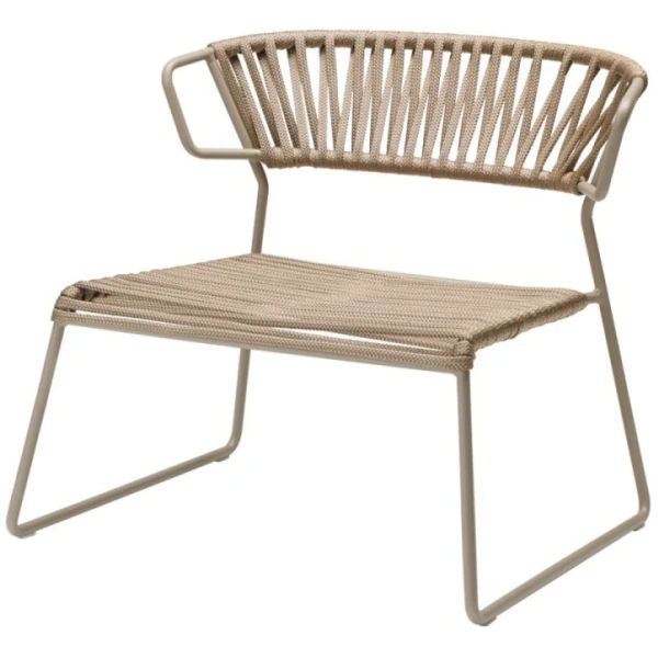 BUTACA LISA LOUNGE FILO EN TORTORA Y CUERDA TORTORA DE SCAB - 4