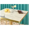 MESA TIFFANY CUADRADA EN DORADO Y MARMOL CARRARA DE ESCAB - 2